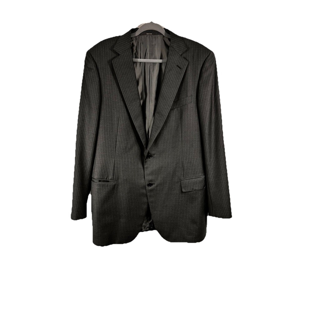 Ermenegildo Zegna Mens Trofeo Suit Blazer 100% Wool Size 56L/US46L Classic Italy